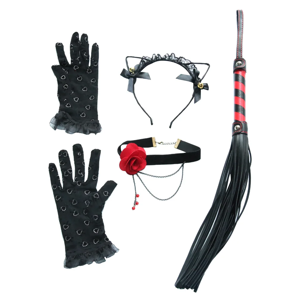 Флоггер с кружевной ручкой  купить со скидкой в секс шопе  Фетиш и BDSM  Плети, кнуты