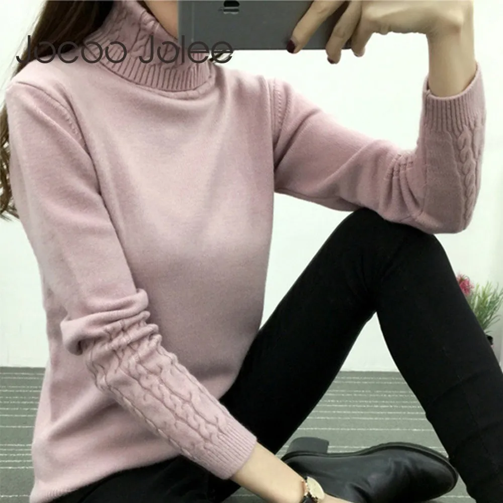Jocoo Jolee Thick Warm Sweater Women Winter Turtleneck Female Knit Sweaters and Pullover Casual Tricot Jumper Pull Femme Tops
Jocoo Jolee Thick Warm Sweater Women Winter Turtleneck Female Knit Sweaters and Pullover Casual Tricot Jumper Pull Femme Tops
