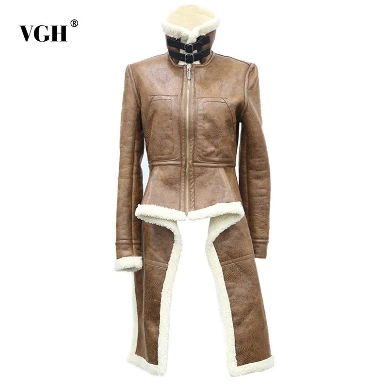 VGH Winter Lambswool Oversized Jacket Coat For Women Fur Warm Asymmetric Loose Plus Size Women's Coats Female Outerwear New
VGH Winter Lambswool Oversized Jacket Coat For Women Fur Warm Asymmetric Loose Plus Size Women's Coats Female Outerwear New