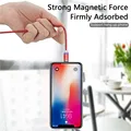 USLION Magnetic USB Cable Fast Charging USB Type C Cable Magnet Charger Data Charge Micro USB Cable Mobile Phone Cable USB Cord