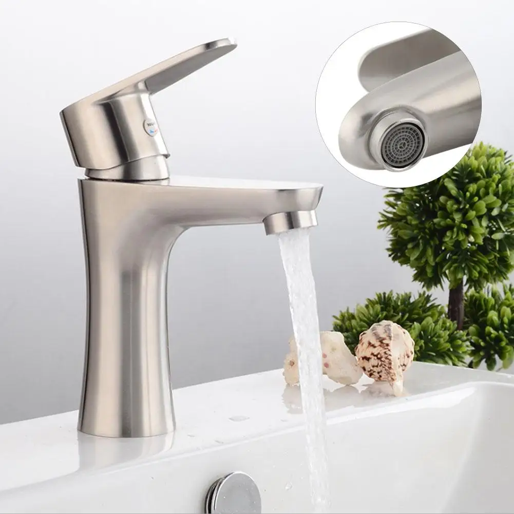 Stainless Steel Bathroom Basin Sink Faucet Single Hole Single Handle Cold And Hot Water Tap bathroom vessel faucet Hot Sale
Stainless Steel Bathroom Basin Sink Faucet Single Hole Single Handle Cold And Hot Water Tap bathroom vessel faucet Hot Sale
