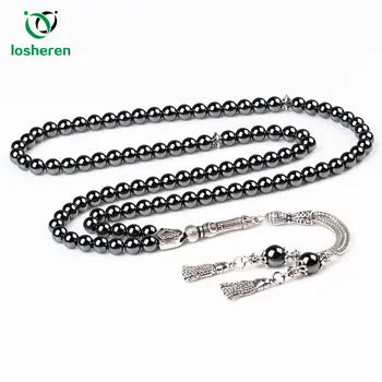 LOSHEREN Natural Hematite Stone Tasbih Muslim Rosary Tesbih Islam Prayer Beads Man's Accessories Misbaha Islamic Bracelets 
LOSHEREN Natural Hematite Stone Tasbih Muslim Rosary Tesbih Islam Prayer Beads Man's Accessories Misbaha Islamic Bracelets