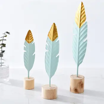 3pcs Nordic Modern Ornaments Metal Wooden Craft Feather Modeling Pen Sculpture Living Room Miniature Home Decoration Accessories
3pcs Nordic Modern Ornaments Metal Wooden Craft Feather Modeling Pen Sculpture Living Room Miniature Home Decoration Accessories