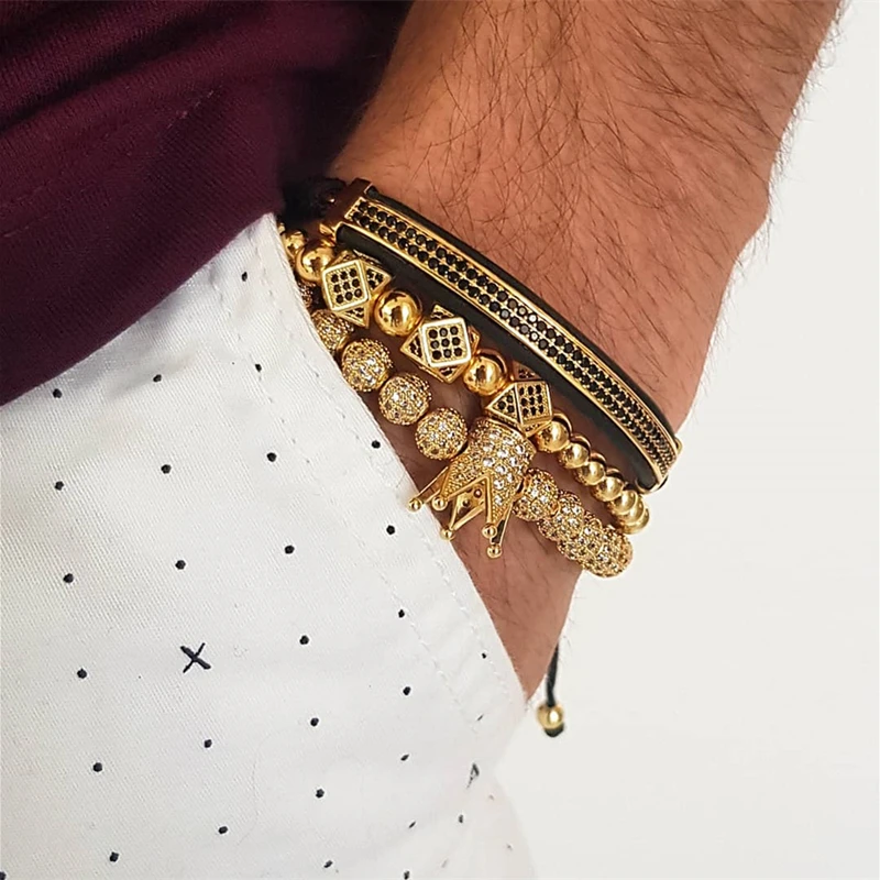 Morooki Luxury Men Bracelet Jewelry Crown Charm Micro Pave CZ Ball Macrame Bracelets Pulseira Masculina Holiday Gifts
Morooki Luxury Men Bracelet Jewelry Crown Charm Micro Pave CZ Ball Macrame Bracelets Pulseira Masculina Holiday Gifts