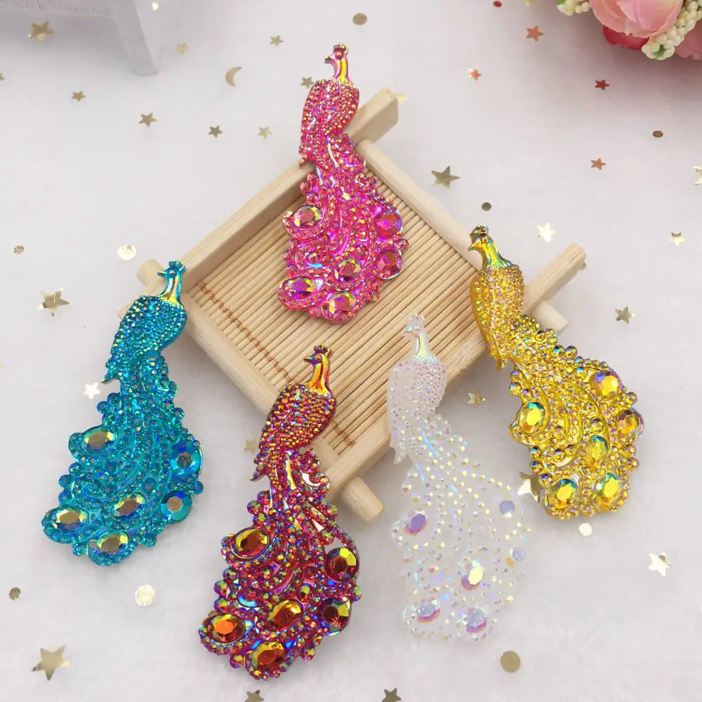 5pcs AB Resin Peacock Gem Flatback Rhinestone 30*65mm Wedding DIY 2 Hole Ornament Crafts W27
5pcs AB Resin Peacock Gem Flatback Rhinestone 30*65mm Wedding DIY 2 Hole Ornament Crafts W27