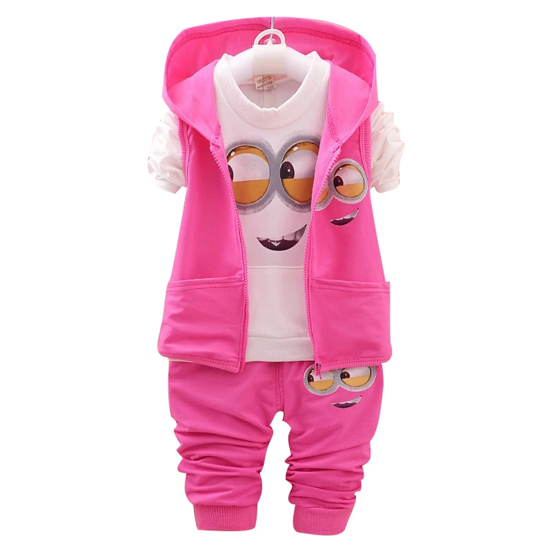 2018 Kids Clothes Minions Baby Boy/girl Clothing Set 3pcs Sport Suit Casual Children T-shirt + Pants+vest Boys Costume Child Set
2018 Kids Clothes Minions Baby Boy/girl Clothing Set 3pcs Sport Suit Casual Children T-shirt + Pants+vest Boys Costume Child Set