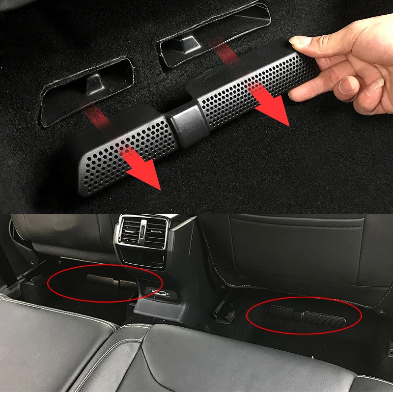 

2Pcs Car Air Outlet Cover For SEAT Ateca 2016 2017 2018 Back Seat Air Interior Rear Seat Air Condition Vent Net Duct Grille