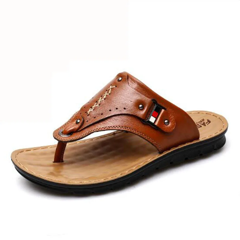 Hot 2019 Summer New Men's Casual Sandals Outdoor Men's Slippers Classic Beach Solid Shoes Genuine Leather Men's Flip Flops
Hot 2019 Summer New Men's Casual Sandals Outdoor Men's Slippers Classic Beach Solid Shoes Genuine Leather Men's Flip Flops