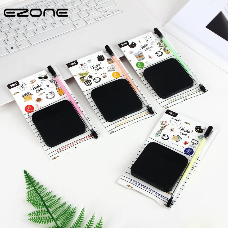 EZONE Black Pape Sticky Notes With Fluorescent Pen Self-Adhesive Memo Pad 50 Sheets Pink/Orange/Green/Yellow Creative Stationery
EZONE Black Pape Sticky Notes With Fluorescent Pen Self-Adhesive Memo Pad 50 Sheets Pink/Orange/Green/Yellow Creative Stationery