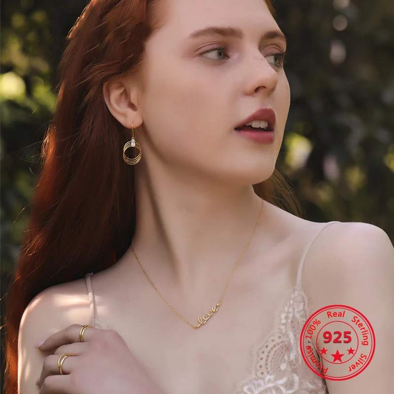 Hot Sale 100% 925 Silver Korea Style Simple Trendy Letter Love Pendant Choker Clavicle Necklace Jewelry for Women
Hot Sale 100% 925 Silver Korea Style Simple Trendy Letter Love Pendant Choker Clavicle Necklace Jewelry for Women