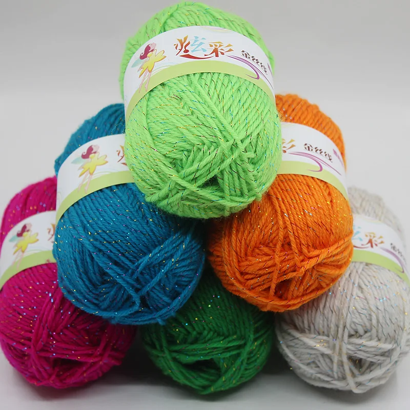 50g/pc Colorful Bright Silk & Color Silk Acrylic yarn for knitting baby hand knitted yarn soft crochet yarn
50g/pc Colorful Bright Silk & Color Silk Acrylic yarn for knitting baby hand knitted yarn soft crochet yarn