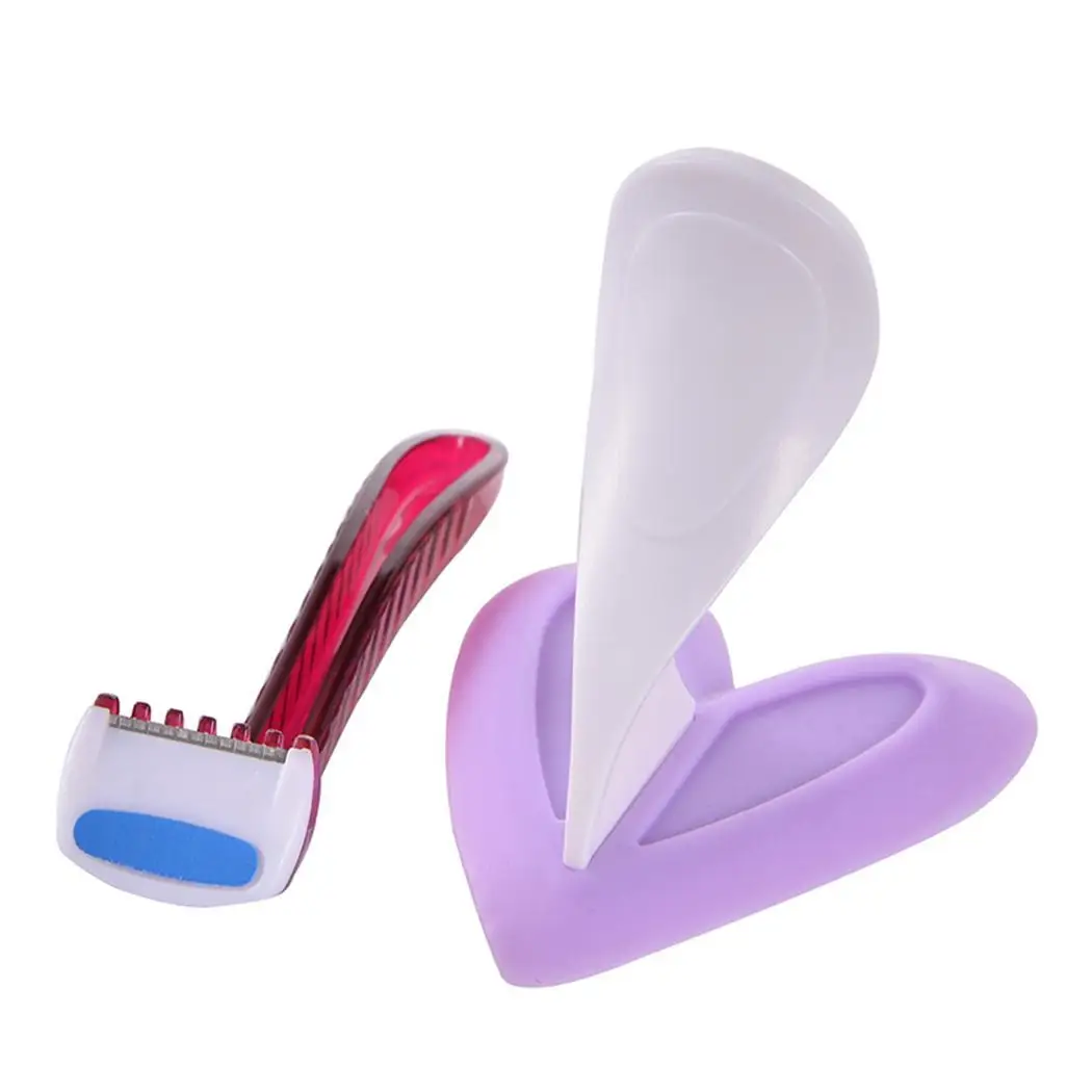 Women Heart Straight Triangle Bikini Trimmer Pubic Hair Purple Shaver Shaving Stencil with Razor
Women Heart Straight Triangle Bikini Trimmer Pubic Hair Purple Shaver Shaving Stencil with Razor