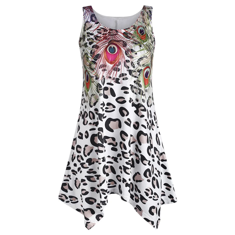 Rosegal Plus Size Peacock Feather Leopard Print Women Tank Top Sleevless Round Neck Tank Women Summer Fashion Sexy Top Tee 2019
Rosegal Plus Size Peacock Feather Leopard Print Women Tank Top Sleevless Round Neck Tank Women Summer Fashion Sexy Top Tee 2019