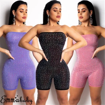Lady Sexy Bodysuits Jumpsuit romper Bodycon Bandage Playsuit Women's Slim Off Shoulder Autumn Sequined Glitter Playsuit
Lady Sexy Bodysuits Jumpsuit romper Bodycon Bandage Playsuit Women's Slim Off Shoulder Autumn Sequined Glitter Playsuit