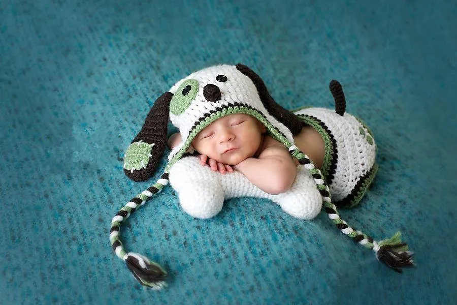 Newborn Baby Creative Photographic Clothing Props Halloween Little Baby Animal Cosplay Dog Style Hats with Shorts and Bone Toys
Newborn Baby Creative Photographic Clothing Props Halloween Little Baby Animal Cosplay Dog Style Hats with Shorts and Bone Toys