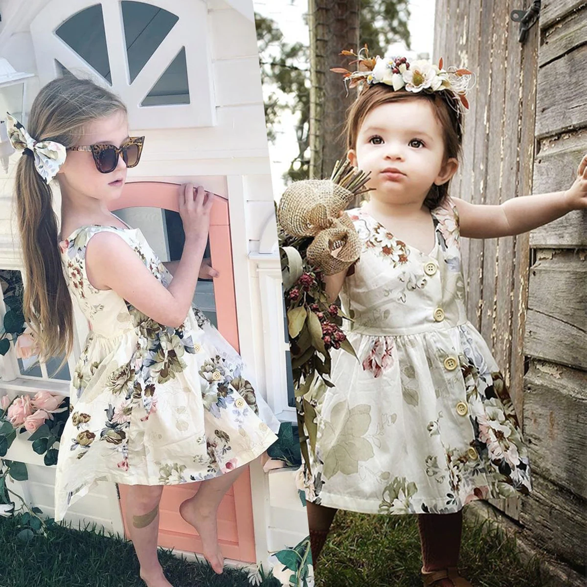 2019 Brand New Infant Kids Baby Girls Dress Sleeveless Button V-neck Floral Boho Sundress Princess Summer Party Dresses 6M-5Y
2019 Brand New Infant Kids Baby Girls Dress Sleeveless Button V-neck Floral Boho Sundress Princess Summer Party Dresses 6M-5Y