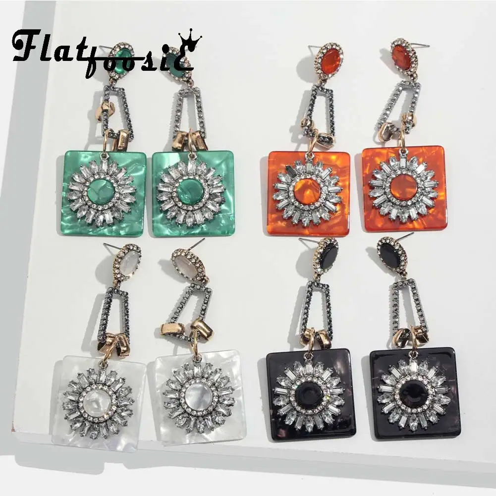 Flatfoosie Square Long Crystal Dangle Earrings For Women Boho Fashion Geometric Charm Acrylic Resin Drop Pendant Earring Jewelry
Flatfoosie Square Long Crystal Dangle Earrings For Women Boho Fashion Geometric Charm Acrylic Resin Drop Pendant Earring Jewelry