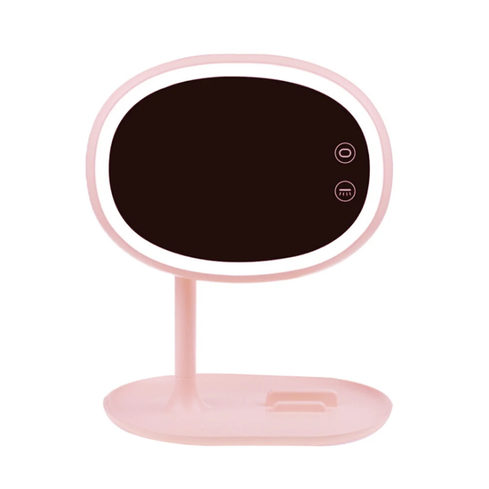 LED Lighted Makeup Mirror Rechargeable Cosmetic Mirror with Table Lamp for Bedroom Decoration USB Charge (Pink)
LED Lighted Makeup Mirror Rechargeable Cosmetic Mirror with Table Lamp for Bedroom Decoration USB Charge (Pink)