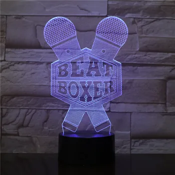 3D Lamp Optical Illusion Night Light Boxing Beat Boxer Microphone 7 Changing Color Touch Switch USB Power for Bed Room Bar 2462
3D Lamp Optical Illusion Night Light Boxing Beat Boxer Microphone 7 Changing Color Touch Switch USB Power for Bed Room Bar 2462