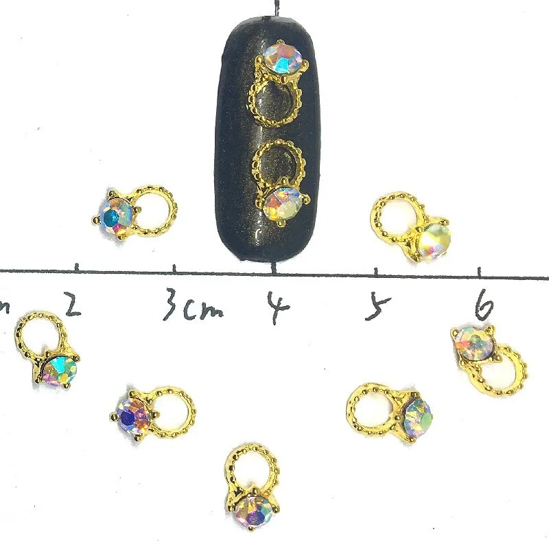 10Pcs Gold Luxurious Ring Nail Art Decorations Kawaii Queen Rhinestones Bling Jewelry Charms Crystal 3d Hollow Nailart Supplies
10Pcs Gold Luxurious Ring Nail Art Decorations Kawaii Queen Rhinestones Bling Jewelry Charms Crystal 3d Hollow Nailart Supplies