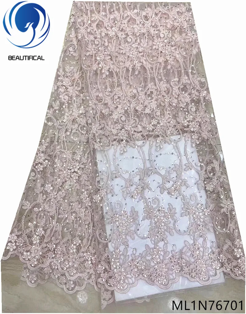 BEAUTIFICAL sequin fabric 2019 french tulle lace for dress 5 yards lace material african tulle lace ML1N767
BEAUTIFICAL sequin fabric 2019 french tulle lace for dress 5 yards lace material african tulle lace ML1N767