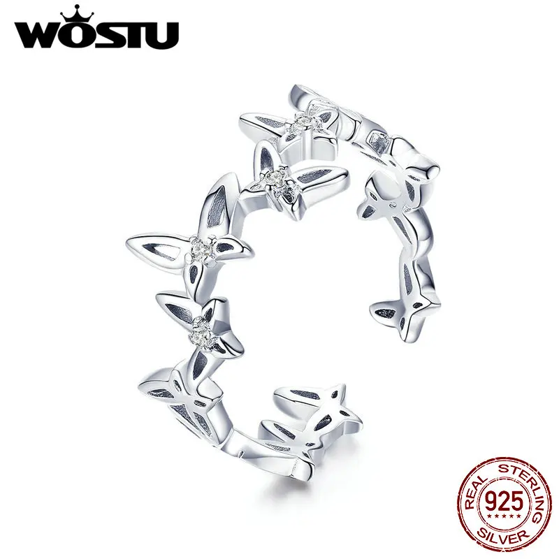 WOSTU Real 925 Sterling Silver Decorative Butterflies Rings Clear CZ Finger For Women Wedding Engagement Silver Jewelry CTR027
WOSTU Real 925 Sterling Silver Decorative Butterflies Rings Clear CZ Finger For Women Wedding Engagement Silver Jewelry CTR027