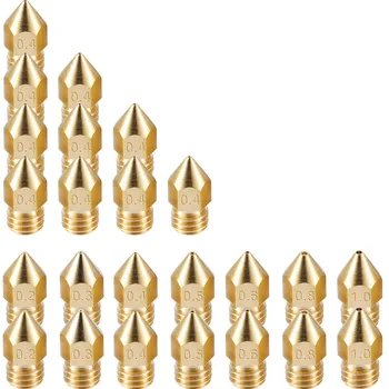 24 Pack 3D Printer Extruder Nozzles Mk8 Nozzle 7 Different Size 0.2 ,0.3 ,0.4 ,0.5 ,0.6 ,0.8 ,1.0 Mm With Clean Bo
24 Pack 3D Printer Extruder Nozzles Mk8 Nozzle 7 Different Size 0.2 ,0.3 ,0.4 ,0.5 ,0.6 ,0.8 ,1.0 Mm With Clean Bo
