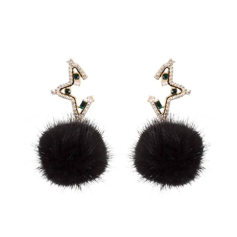 Creative Silver Needle Star Shape Mink Hair Ball Stud Earrings Eardrops 20 Designs
Creative Silver Needle Star Shape Mink Hair Ball Stud Earrings Eardrops 20 Designs