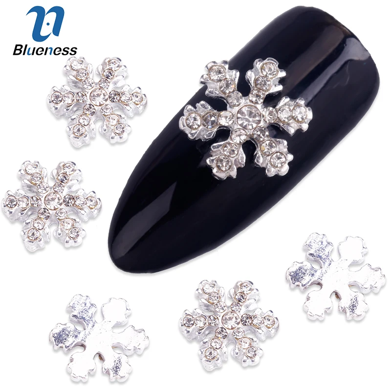 Blueness 10Pcs/Lot 3D Christmas Nail Art Decorations Silver Alloy Snowflake Design Decorations Crystal Rhinestones For Nails
Blueness 10Pcs/Lot 3D Christmas Nail Art Decorations Silver Alloy Snowflake Design Decorations Crystal Rhinestones For Nails