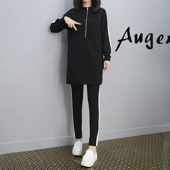 2019 autumn hidden meat casual two-piece brim sister big yards women's clothing set outfit long sleeve hoodies slim pants
2019 autumn hidden meat casual two-piece brim sister big yards women's clothing set outfit long sleeve hoodies slim pants