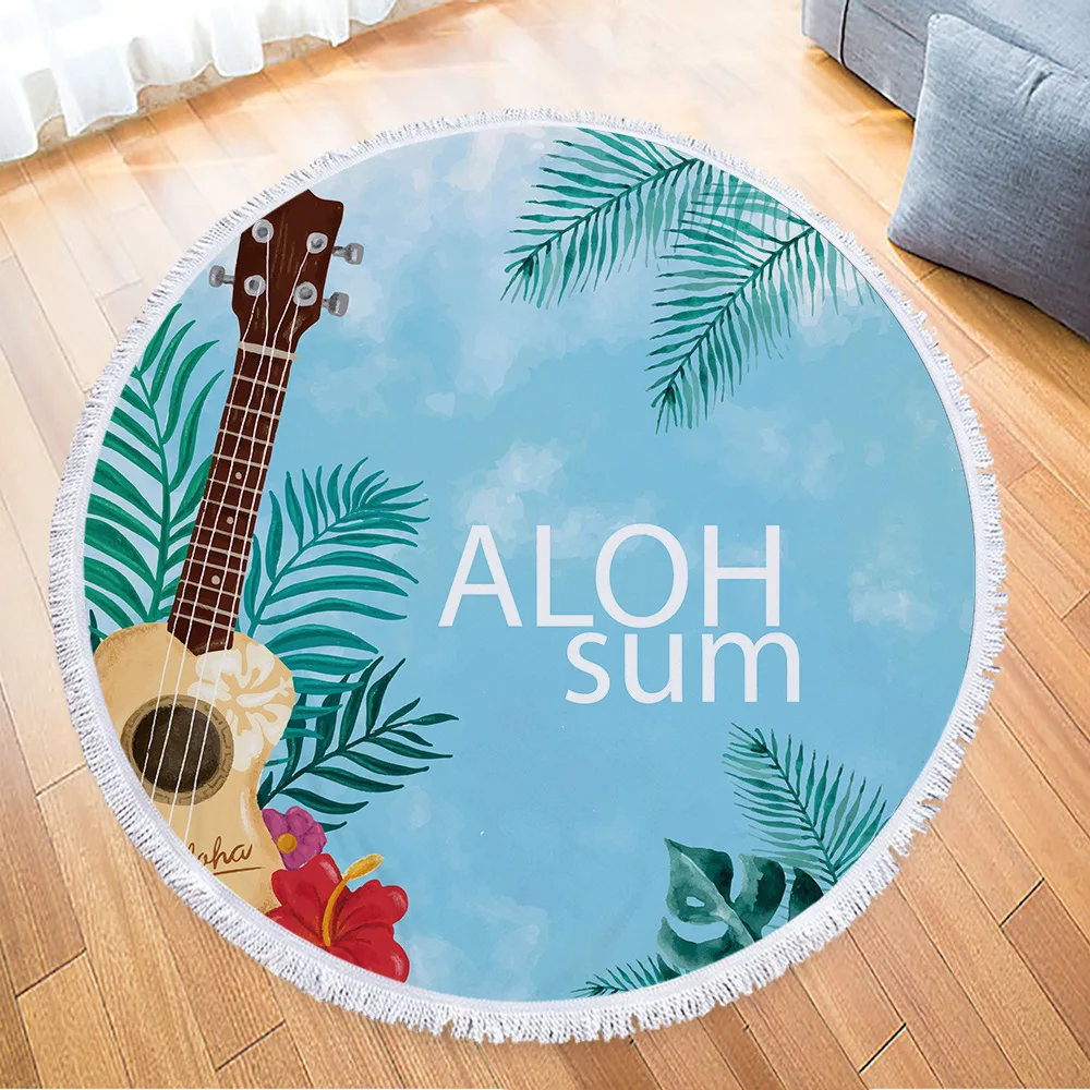 Summer Green Leaves Tree Tropical Forest Printed Aloha Hawaii Round Beach Towel Blanket Mat Microfiber Serviette De Plage Bain
Summer Green Leaves Tree Tropical Forest Printed Aloha Hawaii Round Beach Towel Blanket Mat Microfiber Serviette De Plage Bain