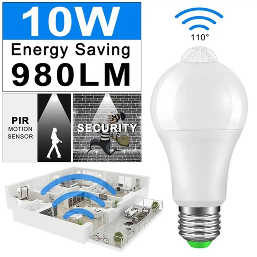 E27/B22 Lamp Bulb 10W PIR Sensor Motion LED Bulb Light Lamp Globe Bulb Auto ON/OFF Day Night Light Motion Sensor Lamp
E27/B22 Lamp Bulb 10W PIR Sensor Motion LED Bulb Light Lamp Globe Bulb Auto ON/OFF Day Night Light Motion Sensor Lamp