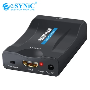 eSYNiC 1080P SCART TO HDMI Audio Video Converter USB Cable Adapter HDMI to SCART Composite Video Audio Adapter For HDTV DVD SKY
eSYNiC 1080P SCART TO HDMI Audio Video Converter USB Cable Adapter HDMI to SCART Composite Video Audio Adapter For HDTV DVD SKY