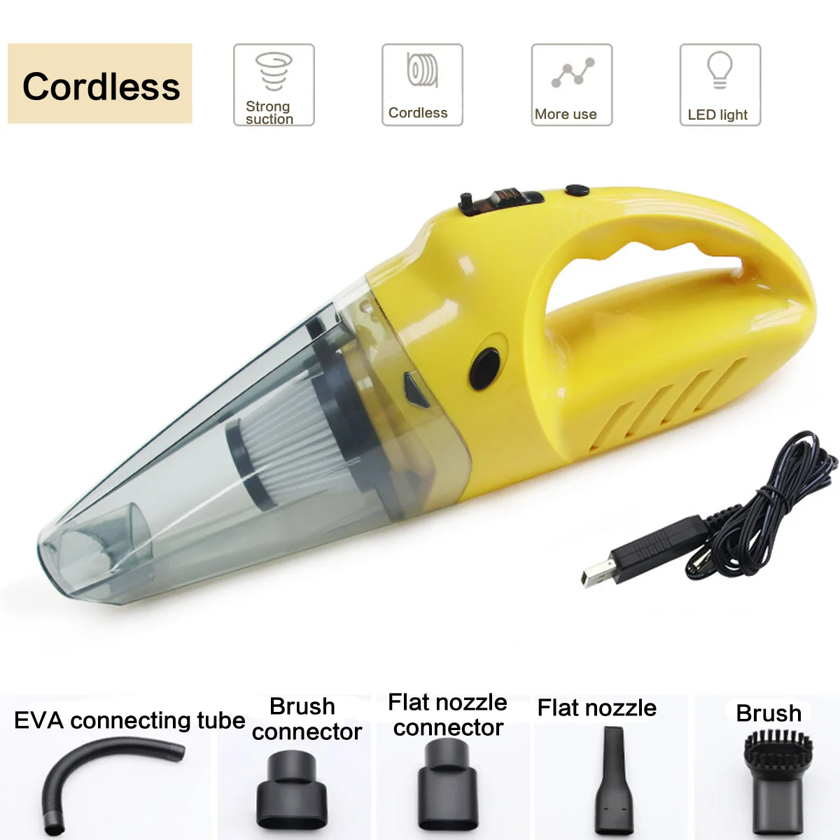 3200KPA Portable Vacuum Cleaner Cordless Handheld Rechargeable Car Wet Dry Powerful Vaccum Cleaner for Car Home 120W 12V
3200KPA Portable Vacuum Cleaner Cordless Handheld Rechargeable Car Wet Dry Powerful Vaccum Cleaner for Car Home 120W 12V