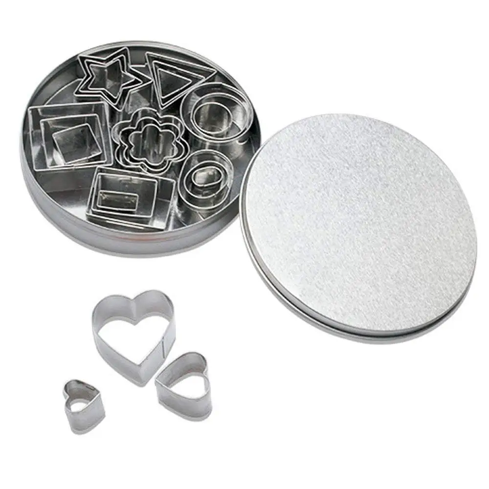 Cookie Cutter Stainless Steel 24 PCS Cookie Cake Cutters with Box DIY Mini Cookie Cutter with Heart Star polygonal Shape Ellips
Cookie Cutter Stainless Steel 24 PCS Cookie Cake Cutters with Box DIY Mini Cookie Cutter with Heart Star polygonal Shape Ellips