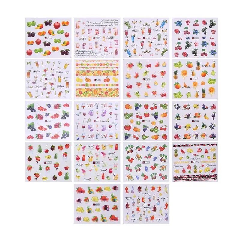 New 18pcs Nail Art Water Transfer Stickers Decal DIY Nail Tips Manicure Decor Hot Nail Art Stickers Waterproof Decal
New 18pcs Nail Art Water Transfer Stickers Decal DIY Nail Tips Manicure Decor Hot Nail Art Stickers Waterproof Decal
