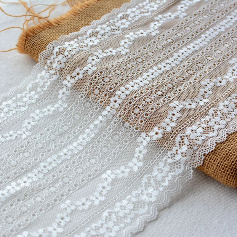 3Yards 18cm White Elastic Lace Fabric Stretch lace Trims underwear clothing Garment home fabric Sewing decorative Accessories
3Yards 18cm White Elastic Lace Fabric Stretch lace Trims underwear clothing Garment home fabric Sewing decorative Accessories