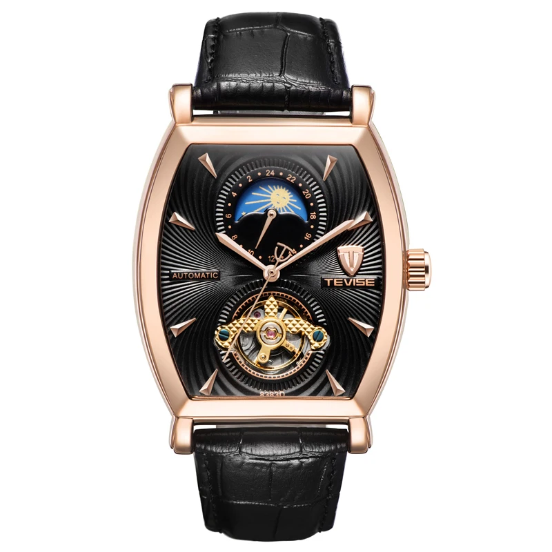TEVISE Men's Mechanical Watch Tourbillon Star Waterproof Automatic Mechanical Men's Fashion Calendar Week Waterproof Watch
TEVISE Men's Mechanical Watch Tourbillon Star Waterproof Automatic Mechanical Men's Fashion Calendar Week Waterproof Watch