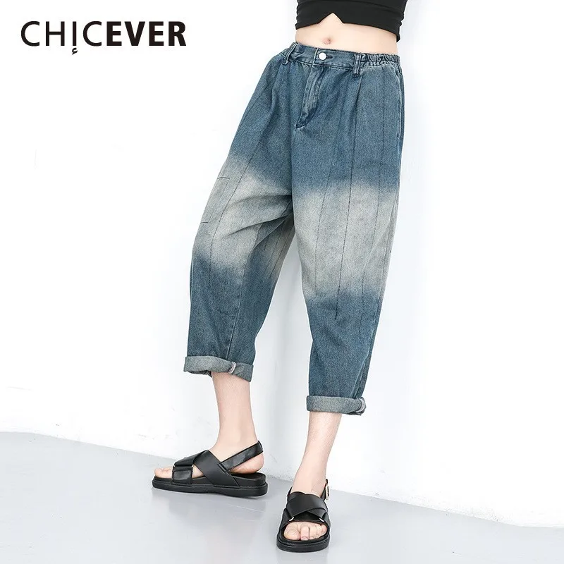 CHICEVER Summer Streetwear Gradient Light Wash Blue Denim Pant Button Fly Mid Waist Pockets Loose Plus Size Wide Leg Pants 2019
CHICEVER Summer Streetwear Gradient Light Wash Blue Denim Pant Button Fly Mid Waist Pockets Loose Plus Size Wide Leg Pants 2019