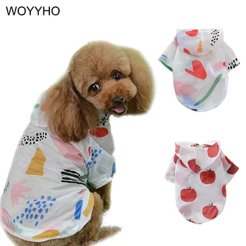 Small Dog Clothes Summer Sun Protection Hoodie Dogs Rain Coat Print Poncho Sun-proof Pet Clothing For Chihuahua Teddy
Small Dog Clothes Summer Sun Protection Hoodie Dogs Rain Coat Print Poncho Sun-proof Pet Clothing For Chihuahua Teddy
