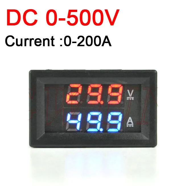 DC 0-500V 200A Voltmeter + Ammeter Voltage Current Indicator 0.28 LED Dual display Amp Volt Meter Gauge Tester Car 5V 12V 24V
DC 0-500V 200A Voltmeter + Ammeter Voltage Current Indicator 0.28 LED Dual display Amp Volt Meter Gauge Tester Car 5V 12V 24V