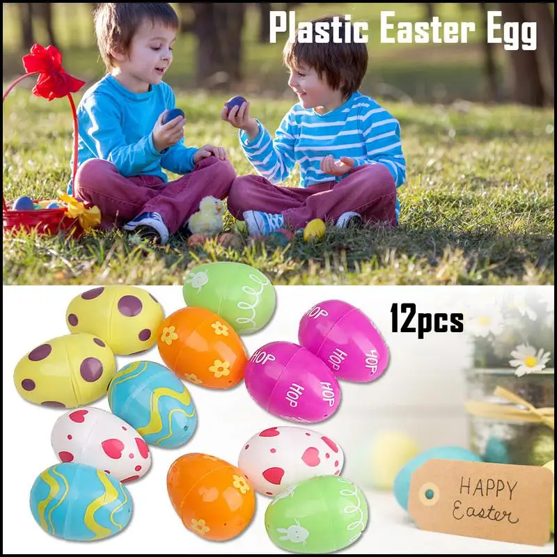 12pcs Colorful Easter Eggs Plastic Easter Surprise Egg Ornament DIY Easter Party Decoration Fillable Easter Eggs Children Gift
12pcs Colorful Easter Eggs Plastic Easter Surprise Egg Ornament DIY Easter Party Decoration Fillable Easter Eggs Children Gift