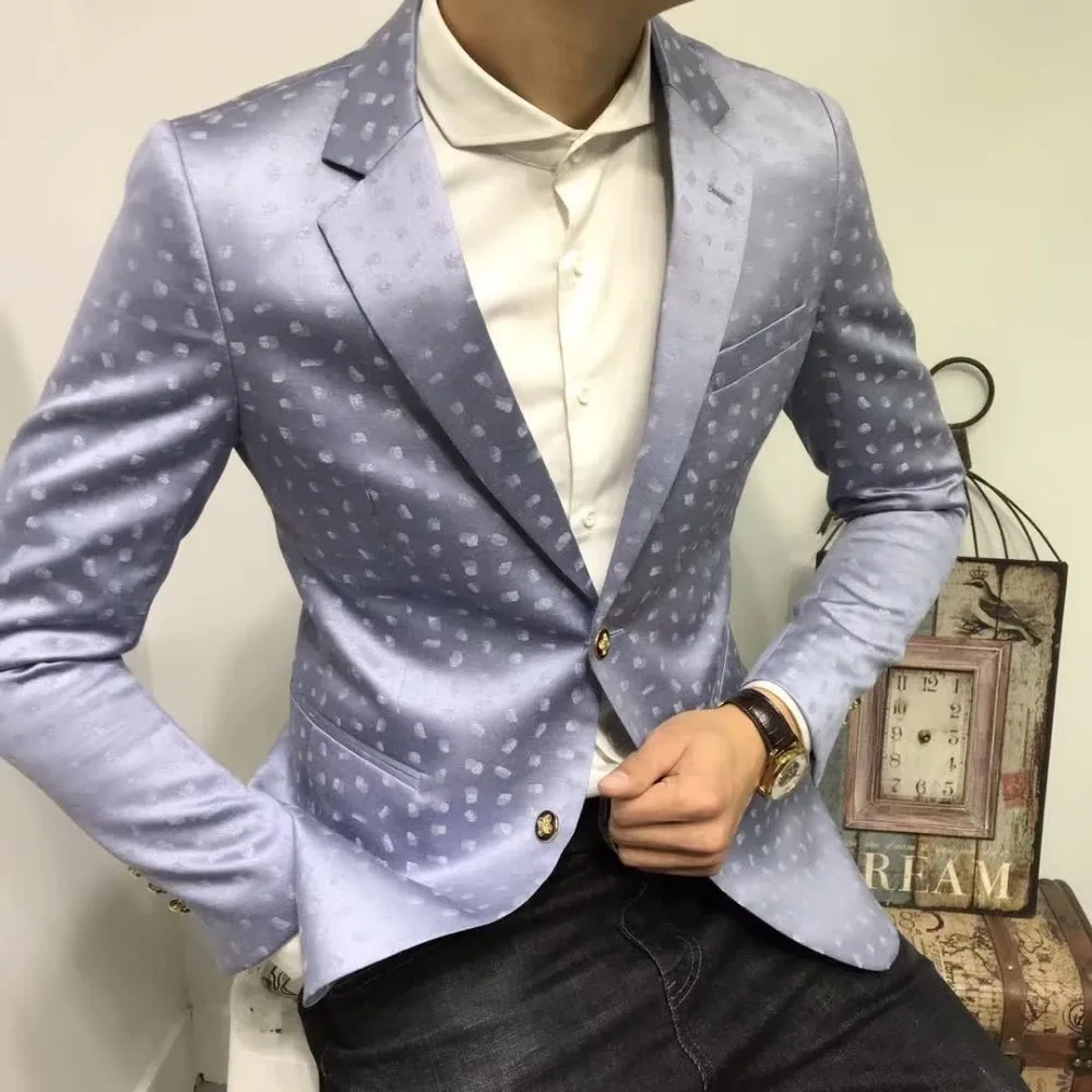 Dot Print Silver Blazer Men Slim Fit Suit Jacket Men Stylish Blazer Homme Prom Party Wedding Blazer Men Giacche Eleganti Uomo
Dot Print Silver Blazer Men Slim Fit Suit Jacket Men Stylish Blazer Homme Prom Party Wedding Blazer Men Giacche Eleganti Uomo