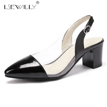 Lsewilly Summer 2019 Block Chunky High Heels Ladies Sandals Office Career Black Pink Transparent Slingbacks Shoes Women E875
Lsewilly Summer 2019 Block Chunky High Heels Ladies Sandals Office Career Black Pink Transparent Slingbacks Shoes Women E875