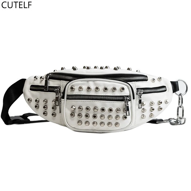 Women Fanny Pack Punk Style Waist Belt Bag Pouch With Rivets Pu Leather Fanny Packs Fashion Ladies Crossbody Travel Chest Bag
Women Fanny Pack Punk Style Waist Belt Bag Pouch With Rivets Pu Leather Fanny Packs Fashion Ladies Crossbody Travel Chest Bag