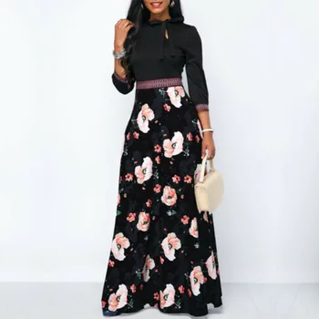 New Spring Fashion Women Long Dress Office Ladies Bow Floral Chiffon O-Neck Casual Party Vintage High Waist
New Spring Fashion Women Long Dress Office Ladies Bow Floral Chiffon O-Neck Casual Party Vintage High Waist