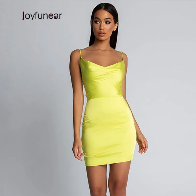 Joyfunear 2019 Yellow Spaghetti Strap Summer Dresses Women Sexy Bandage Sleeveless Bodycon Dresses Clubwear Party Dress Vestidos
Joyfunear 2019 Yellow Spaghetti Strap Summer Dresses Women Sexy Bandage Sleeveless Bodycon Dresses Clubwear Party Dress Vestidos