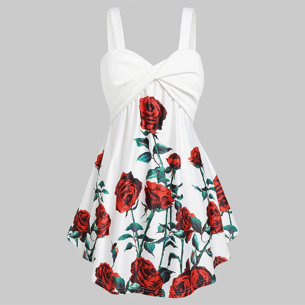 ROSEGAL Plus Size Rose Floral Print Flare Camis Sweetheart Collar Sleeveless Casual Women Summer Top 2019 Elegant A-line Tops
ROSEGAL Plus Size Rose Floral Print Flare Camis Sweetheart Collar Sleeveless Casual Women Summer Top 2019 Elegant A-line Tops