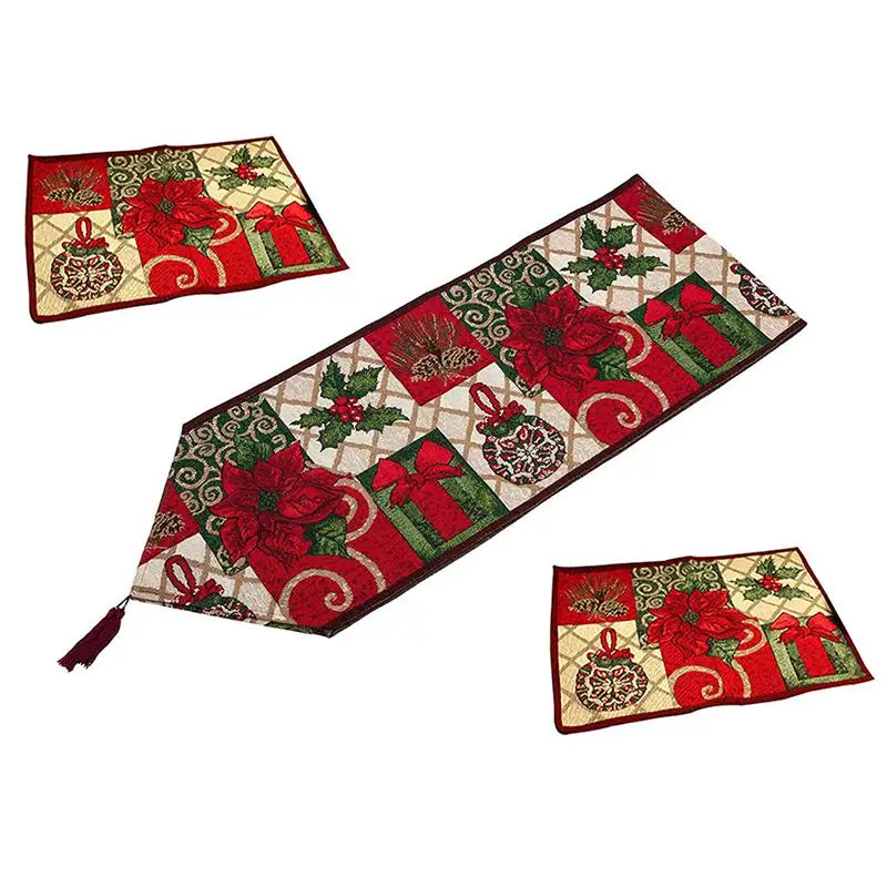 Christmas Decorative Table Runner and Placemats,Christmas Thanksgiving Day Flower Polyester Soft Table Runner Cloth Home Weddi
Christmas Decorative Table Runner and Placemats,Christmas Thanksgiving Day Flower Polyester Soft Table Runner Cloth Home Weddi