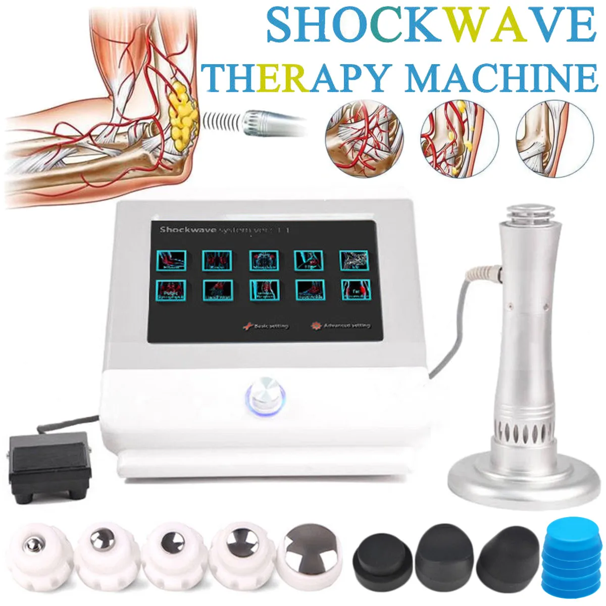 

acoustic Physical shock wave To treat ED Portable shockwave physiotherapy equipment Shockwave therapy Pain relief machine